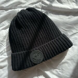 Canada Wear Adult Black Ribbed Lined Knit Beanie - Gorpcore Winter Hat